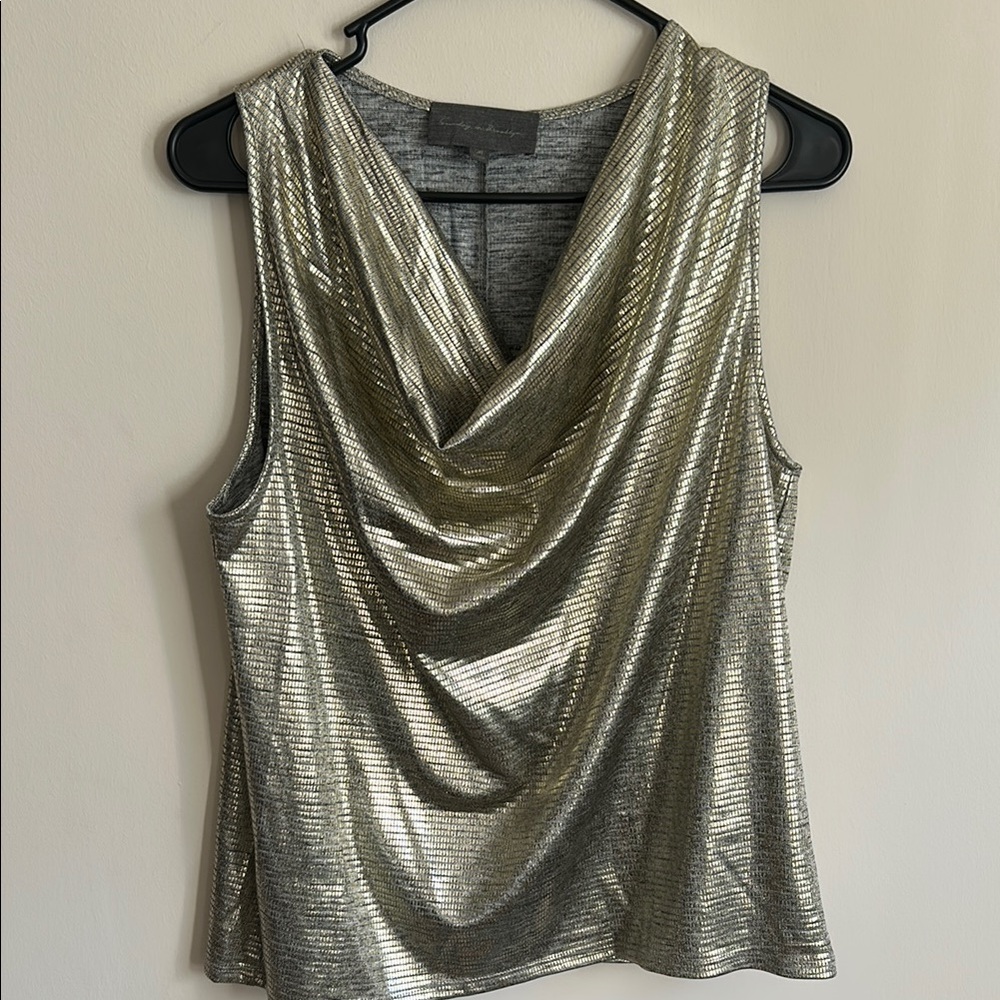 Elegant Silver Sleeveless Top
